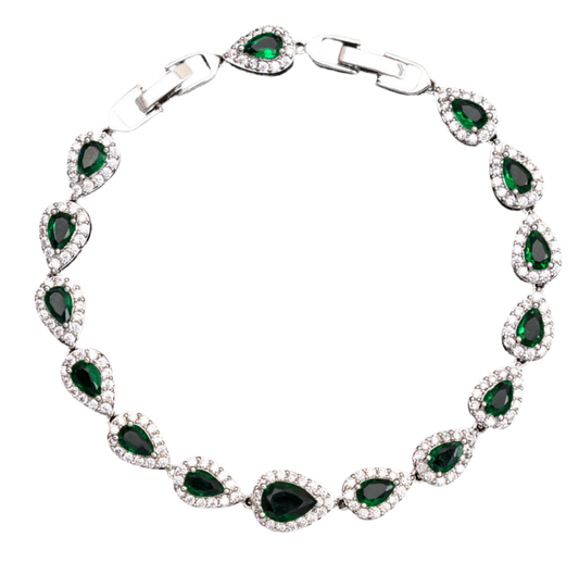 Teardrop Bracelet- Alpine Green
