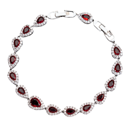 Teardrop Bracelet- Blood Red
