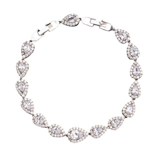 Teardrop Bracelet - Frost White